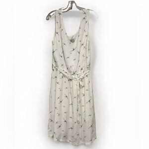 NWT MINIMUM Denmark Brand Dress Size 40 US Med/8 Tie Bird Print Flowy Women’s